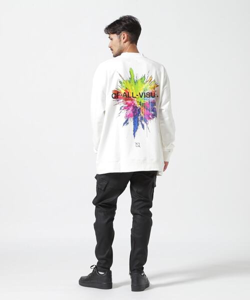 A4A（エーフォーエー）の「【WEB&DEPOT限定】/A4A/エーフォーエー/PAINT SWEAT CREWNECK（スウェット・メンズ・ホワイト/ブラック・M/L）」の7枚目の写真