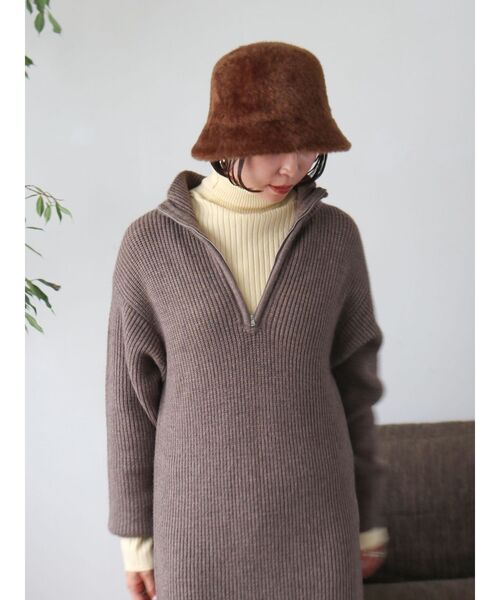 Ungrid（アングリッド）の「フェザーヤーンデザインバケットハット（ハット・レディース・ブラウン/ブラック/ヘザーグレー・FREE）」の9枚目の写真