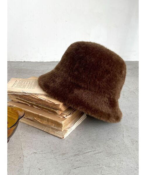 Ungrid（アングリッド）の「フェザーヤーンデザインバケットハット（ハット・レディース・ブラウン/ブラック/ヘザーグレー・FREE）」の11枚目の写真