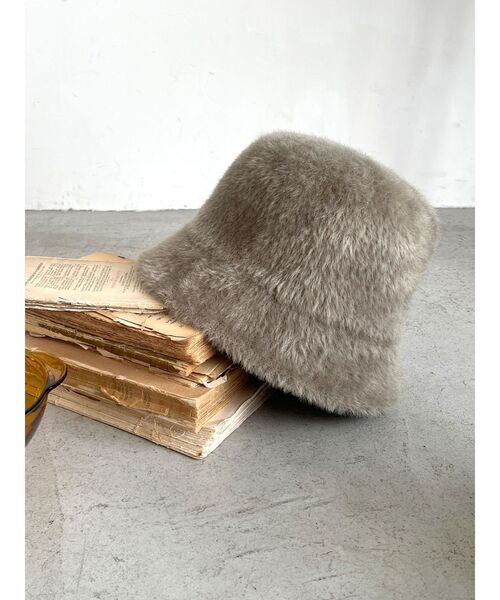 Ungrid（アングリッド）の「フェザーヤーンデザインバケットハット（ハット・レディース・ブラウン/ブラック/ヘザーグレー・FREE）」の12枚目の写真