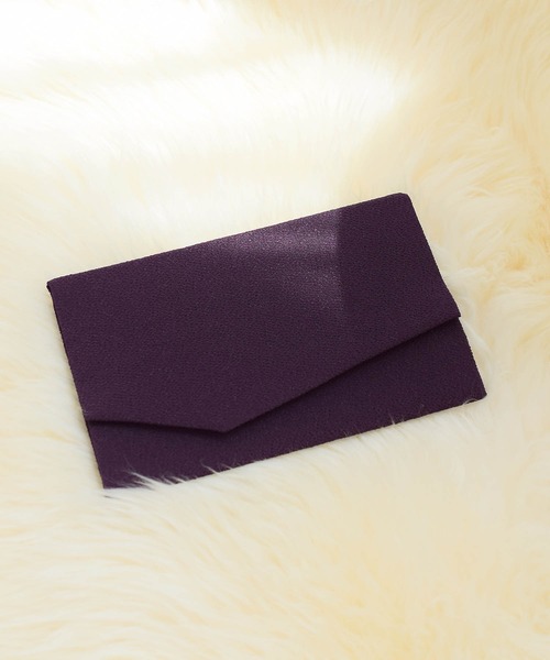 utatane（ウタタネ）の「ふくさ utatane ちりめん金封袱紗（和装小物・レディース・ベージュ/ブラック/パープル/ラベンダー/ブラウン/グレー/グリーン/ピンク・FREE）」の7枚目の写真