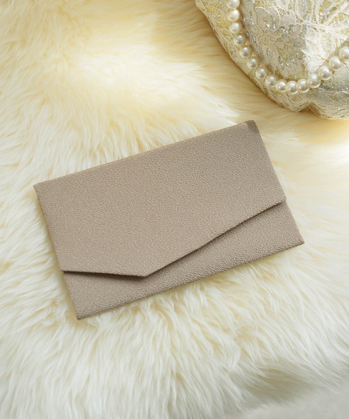 utatane（ウタタネ）の「ふくさ utatane ちりめん金封袱紗（和装小物・レディース・ベージュ/ブラック/パープル/ラベンダー/ブラウン/グレー/グリーン/ピンク・FREE）」の4枚目の写真