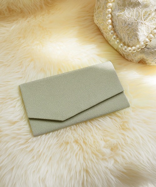 utatane（ウタタネ）の「ふくさ utatane ちりめん金封袱紗（和装小物・レディース・ベージュ/ブラック/パープル/ラベンダー/ブラウン/グレー/グリーン/ピンク・FREE）」の3枚目の写真