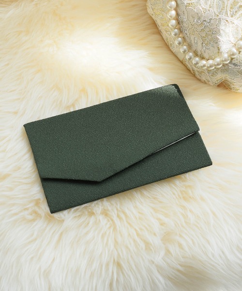 utatane（ウタタネ）の「ふくさ utatane ちりめん金封袱紗（和装小物・レディース・ベージュ/ブラック/パープル/ラベンダー/ブラウン/グレー/グリーン/ピンク・FREE）」の6枚目の写真