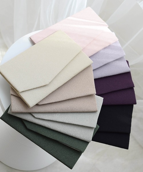 utatane（ウタタネ）の「ふくさ utatane ちりめん金封袱紗（和装小物・レディース・ベージュ/ブラック/パープル/ラベンダー/ブラウン/グレー/グリーン/ピンク・FREE）」の15枚目の写真