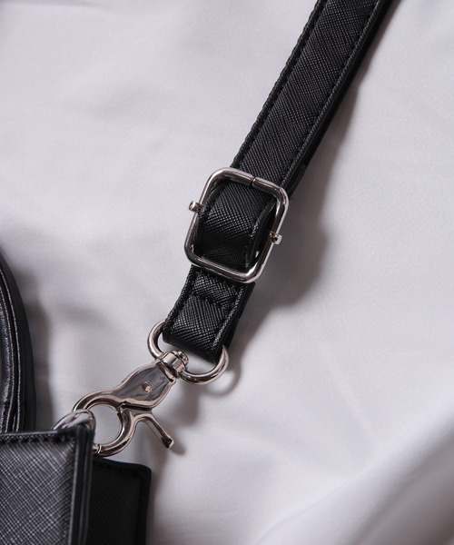 UNION STATION（ユニオンステーション）の「ミニスクエアショルダーバッグ（ショルダーバッグ・メンズ・グレー系その他/ブラック・FREE）」の4枚目の写真