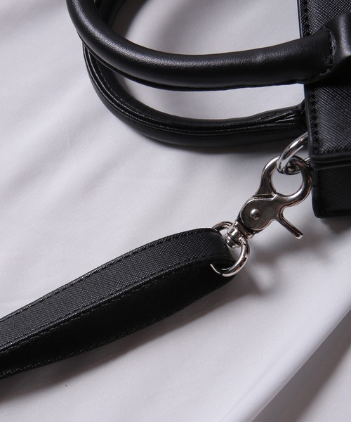 UNION STATION（ユニオンステーション）の「ミニスクエアショルダーバッグ（ショルダーバッグ・メンズ・グレー系その他/ブラック・FREE）」の5枚目の写真