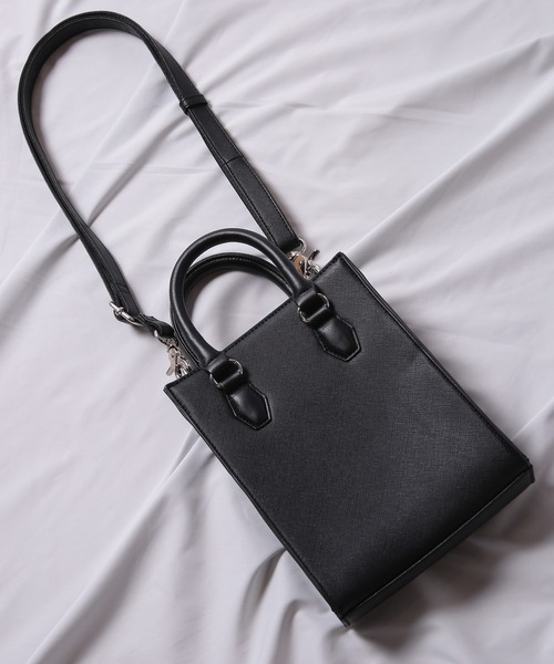 UNION STATION（ユニオンステーション）の「ミニスクエアショルダーバッグ（ショルダーバッグ・メンズ・グレー系その他/ブラック・FREE）」の6枚目の写真