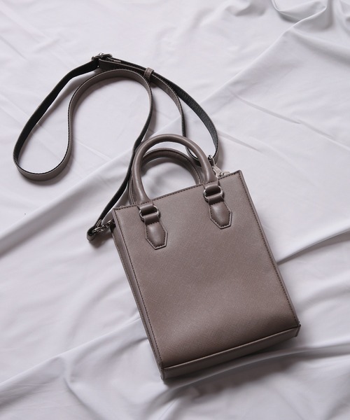 UNION STATION（ユニオンステーション）の「ミニスクエアショルダーバッグ（ショルダーバッグ・メンズ・グレー系その他/ブラック・FREE）」の8枚目の写真