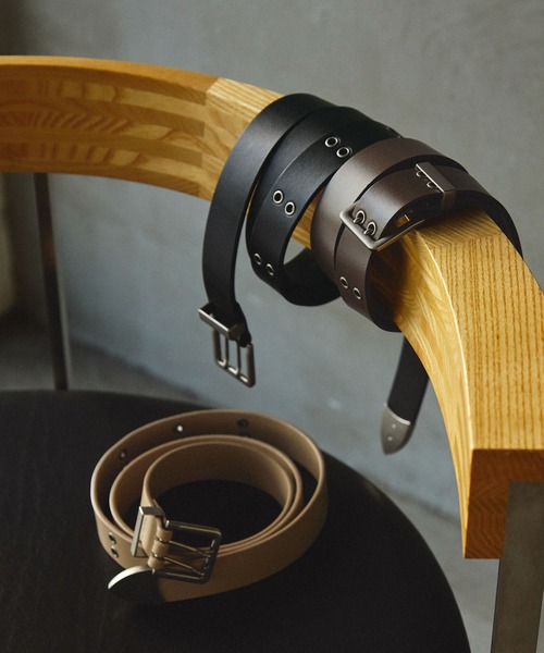 EMMA CLOTHES（エマクローズ）の「レザーアイレットベルト EMMA CLOTHES（ベルト・メンズ・ブラウン/ベージュ/ブラック・FREE）」の9枚目の写真