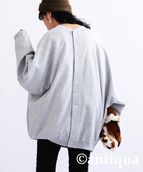 antiqua(アンティカ)の「コクーンシルエット2wayカーディガン(カーディガン/ボレロ・レディース・ブラック/グリーン/ブルー/杢グレー・FREE)」の12枚目の写真