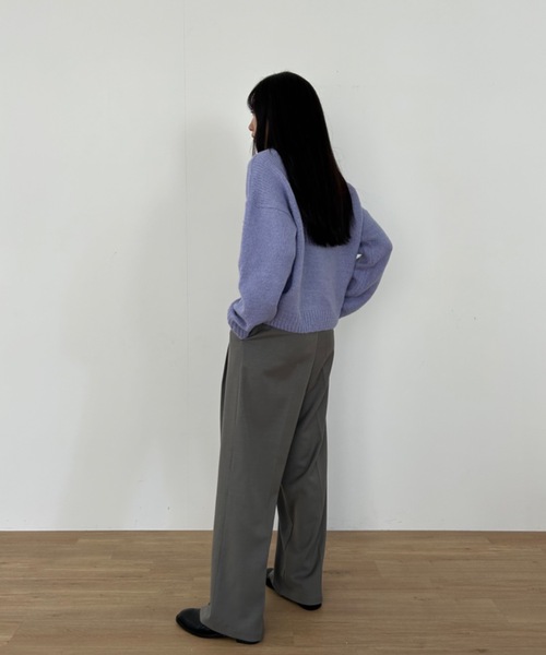 Didot.showroom(ディドット ショールーム)の「ウールブレンド ボリューム マカロンカラー ニット(ニット/セーター・レディース・ブルー/ラベンダー/イエロー/クリーム・FREE)」の14枚目の写真