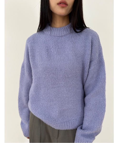 Didot.showroom(ディドット ショールーム)の「ウールブレンド ボリューム マカロンカラー ニット(ニット/セーター・レディース・ブルー/ラベンダー/イエロー/クリーム・FREE)」の5枚目の写真