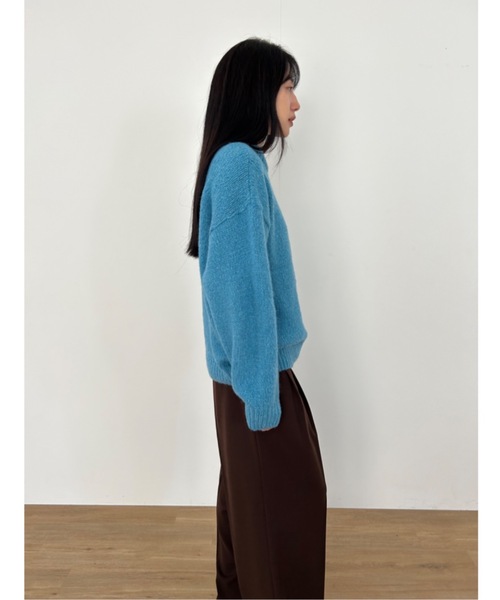 Didot.showroom(ディドット ショールーム)の「ウールブレンド ボリューム マカロンカラー ニット(ニット/セーター・レディース・ブルー/ラベンダー/イエロー/クリーム・FREE)」の16枚目の写真