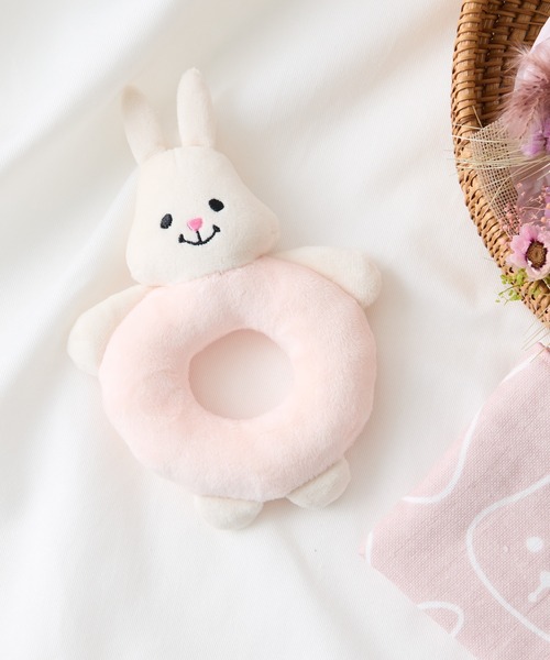 BIRTHDAY BAR(バースデイバー)の「BABY RING ラトル(ベビーギフト・キッズ・ピンク/ブルー/ホワイト・フリー)」の1枚目の写真