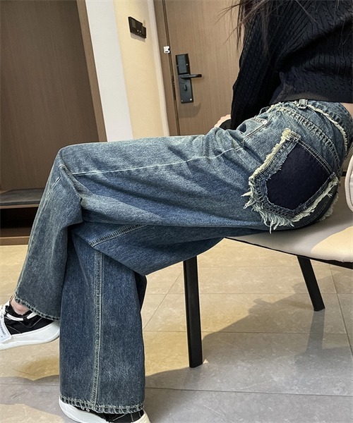 セール】フリンジデニムワイドパンツ（デニムパンツ）｜FREE STYLISTS