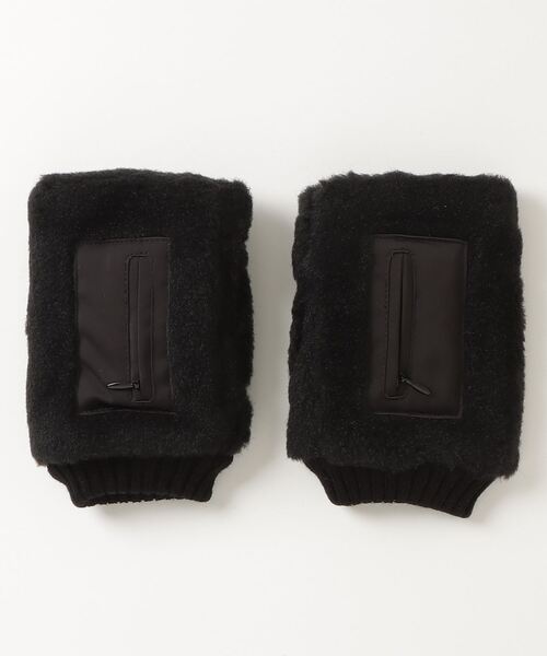 SUBLIME（サブライム）の「【SUBLIME/サブライム】GO OUT BOA GLOVE 指だしボアグローブ 手袋SB233-0615（手袋・メンズ・オフホワイト/ブラック/モカ・FREE）」の2枚目の写真