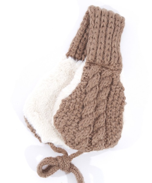 an meets zakka モコモコファーニットイヤーマフ / 耳当て レディース