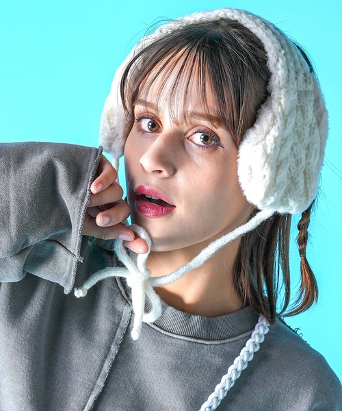 an meets zakka モコモコファーニットイヤーマフ / 耳当て レディース