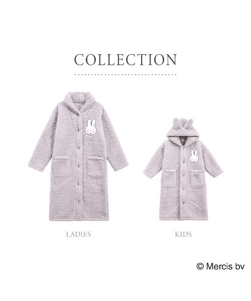 blooming FLORA（ブルーミングフローラ）の「【 もふもふmiffy 着る毛布 】ルームウェア 前開き  あったか 温活 ミッフィー / M L LL（ガウン/バスローブ・レディース・モーブ系/グレー・X-LARGE/LARGE/MEDIUM）」の14枚目の写真