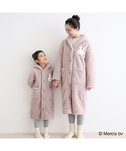 blooming FLORA（ブルーミングフローラ）の「【 もふもふmiffy 着る毛布 】ルームウェア 前開き  あったか 温活 ミッフィー / M L LL（ガウン/バスローブ・レディース・モーブ系/グレー・X-LARGE/LARGE/MEDIUM）」の22枚目の写真