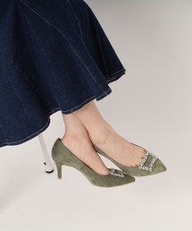 ◆2WAYビジューデザインハイヒールパンプス 結婚式二次会 パーティー