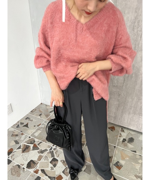 JUMELLE(ジュメロ)の「モヘア2wayニット(ニット/セーター・レディース・モカ/ピンク/アイボリー・MEDIUM)」の7枚目の写真