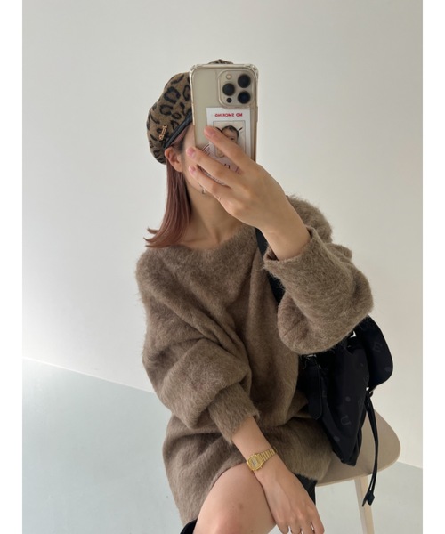 JUMELLE(ジュメロ)の「モヘア2wayニット(ニット/セーター・レディース・モカ/ピンク/アイボリー・MEDIUM)」の10枚目の写真