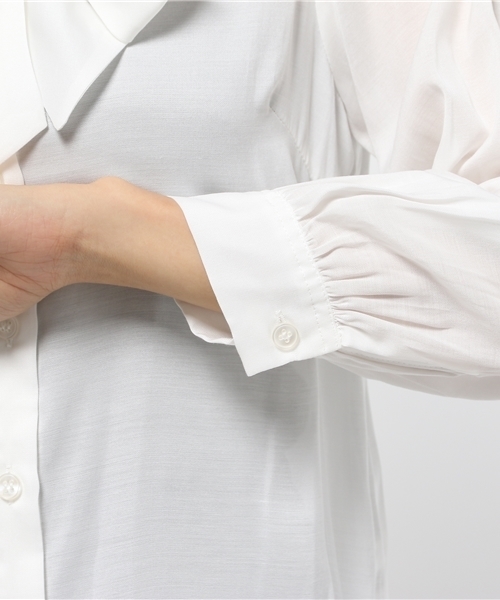 NATURAL BEAUTY BASIC（ナチュラルビューティーベーシック）の「ビエラボウタイブラウス（シャツ/ブラウス・レディース・ネイビー/ホワイト系その他/オフホワイト・LARGE/SMALL/MEDIUM）」の9枚目の写真