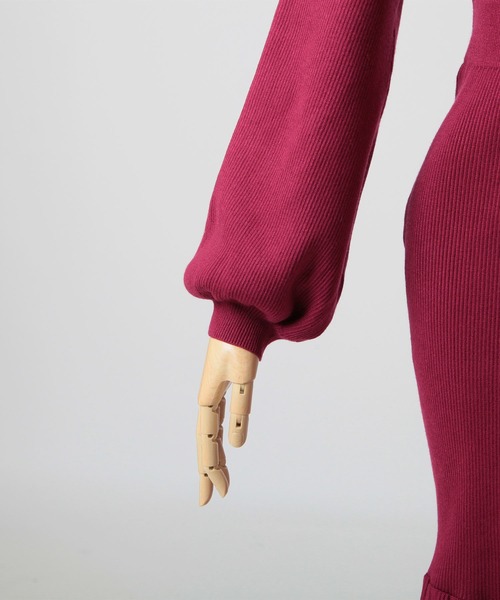 Julia Boutique（ジュリアブティック）の「ウエストマークリブニットマーメイドワンピース/23565（ワンピース・レディース・ブラック/アイボリー/オールドローズ系・ONE）」の19枚目の写真