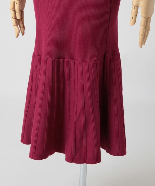 Julia Boutique（ジュリアブティック）の「ウエストマークリブニットマーメイドワンピース/23565（ワンピース・レディース・ブラック/アイボリー/オールドローズ系・ONE）」の20枚目の写真