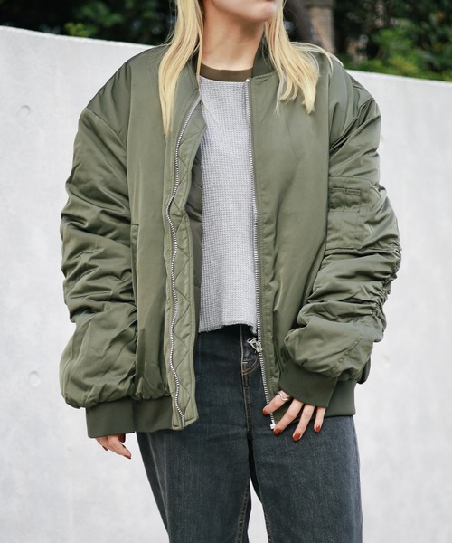 【セール】★オーバーサイズデザイン★ 中綿MA-1ジャケット（MA-1）｜sunny branch（サニーブランチ）