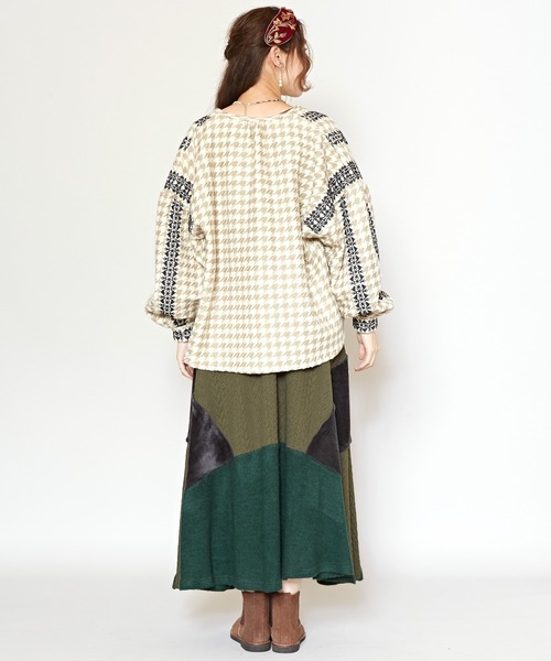 チャイハネ(チャイハネ)の「【チャイハネ】マロナパッチワークスカート(スカート・レディース・ベージュ/レッド/グリーン/ブラック/グレー/ダークグリーン・FREE)」の20枚目の写真