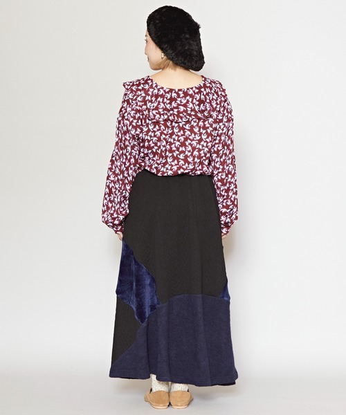 チャイハネ(チャイハネ)の「【チャイハネ】マロナパッチワークスカート(スカート・レディース・ベージュ/レッド/グリーン/ブラック/グレー/ダークグリーン・FREE)」の10枚目の写真