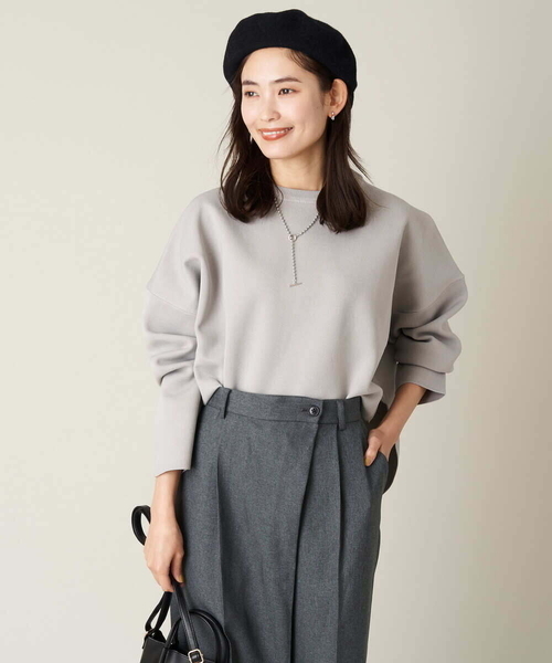 a.v.v(アーヴェヴェ)の「ウール混ベレエ帽(ハンチング/ベレー帽・レディース・チャコールグレー/ブラック・38)」の8枚目の写真