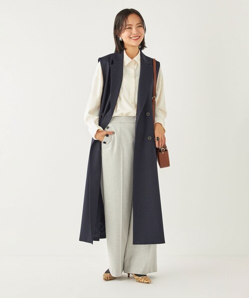 SHIPS Colors（シップス カラーズ）の「SHIPS Colors:〈洗濯機可能〉起毛TR マリン パンツ2◇（その他パンツ・レディース・ライトグレー/ネイビー/ナチュラル・SMALL/MEDIUM）」の14枚目の写真