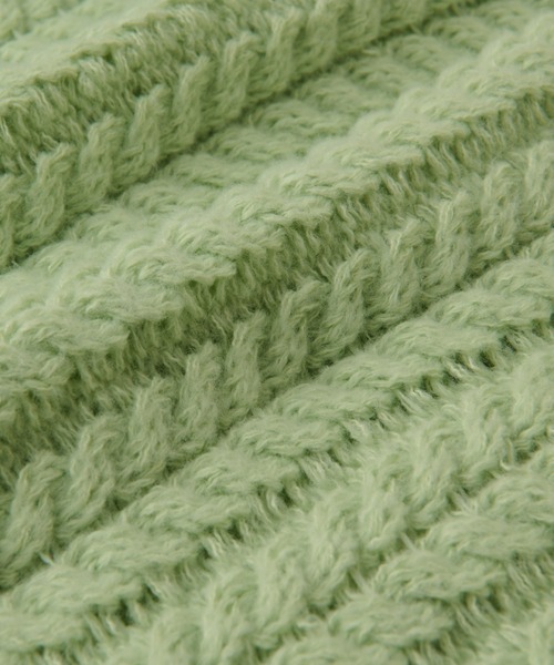 un dix cors（アンディコール）の「ケーブルニットプルオーバー（ニット/セーター・レディース・ライトグレー/ミント・FREE）」の13枚目の写真