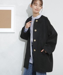 NANO universe | シャギーノーカラーコート(ノーカラーコート)