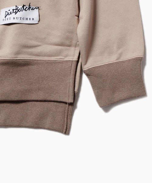 DIET BUTCHER（ダイエットブッチャー）の「DIET BUTCHER/ダイエットブッチャー Big&long sweatshirt スウェット（スウェット・メンズ・ブラウン/アッシュグレー・1/2/3）」の7枚目の写真
