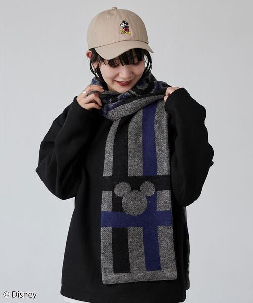 Disney（ディズニー）の「coen限定／ディズニーデザイン　ジャガードニットマフラー（グレー）（マフラー・メンズ・グレー・FREE）」の3枚目の写真