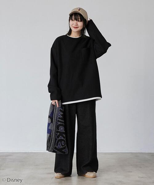 Disney（ディズニー）の「coen限定／ディズニーデザイン　ジャガードニットマフラー（グレー）（マフラー・メンズ・グレー・FREE）」の4枚目の写真