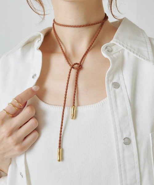 PAPILLONNER（パピヨネ）の「メッシュコードラリエッタ（ネックレス・レディース・ゴールド/シルバー・FREE）」の2枚目の写真