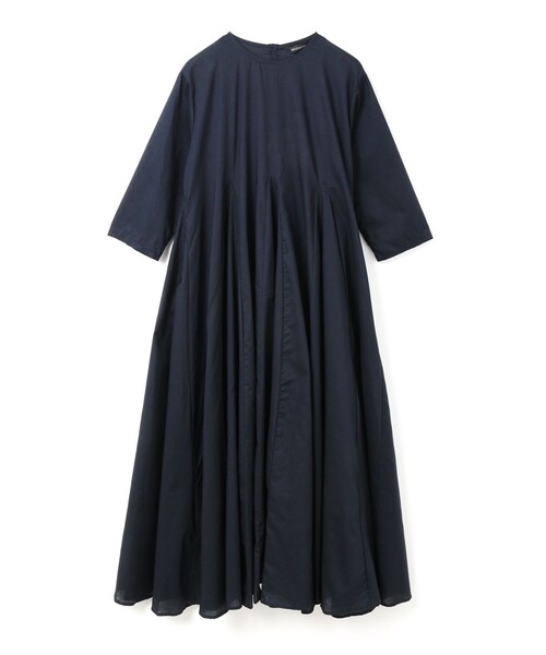 セール】mizuiro ind クルーネックボリュームフレアワンピース