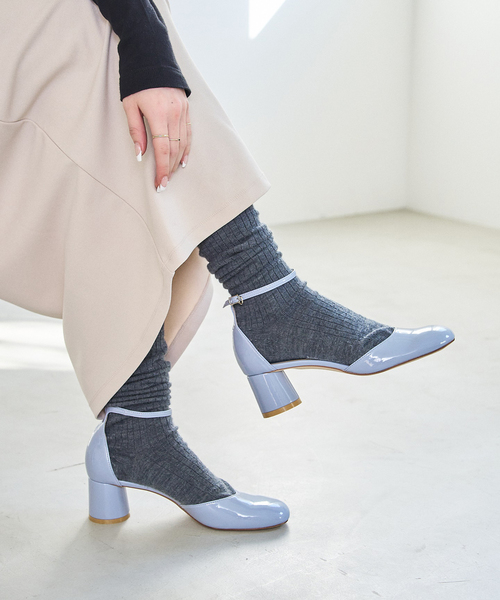 LE TALON（ルタロン）の「5cmアンクルセパレートパンプス（パンプス・レディース・キャメル/サックスブルー/ブラックミックス・23cm/24.5cm/22.5cm/22cm/25cm/23.5cm/24cm）」の3枚目の写真