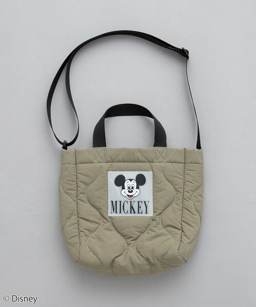 Disney（ディズニー）の「coen限定／ディズニーデザイン　キルティング2WAYトートバッグ（トートバッグ・レディース・オフホワイト/ブラック/オリーブ・FREE）」の3枚目の写真