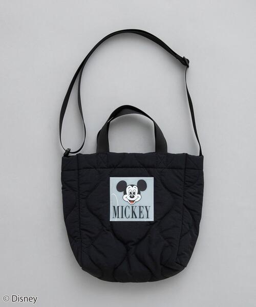 Disney（ディズニー）の「coen限定／ディズニーデザイン　キルティング2WAYトートバッグ（トートバッグ・レディース・オフホワイト/ブラック/オリーブ・FREE）」の2枚目の写真