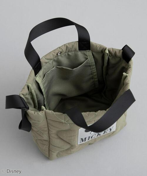 Disney（ディズニー）の「coen限定／ディズニーデザイン　キルティング2WAYトートバッグ（トートバッグ・レディース・オフホワイト/ブラック/オリーブ・FREE）」の5枚目の写真