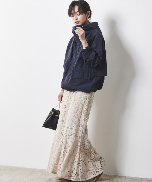 CHIC STYLE（シックスタイル）の「＜大きいサイズ＞フィールドパーカー シックスタイル（ブルゾン・レディース・ネイビー/ベージュ・3L/5L/L/LL/4L）」の13枚目の写真