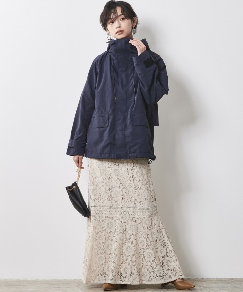 CHIC STYLE（シックスタイル）の「＜大きいサイズ＞フィールドパーカー シックスタイル（ブルゾン・レディース・ネイビー/ベージュ・3L/5L/L/LL/4L）」の19枚目の写真
