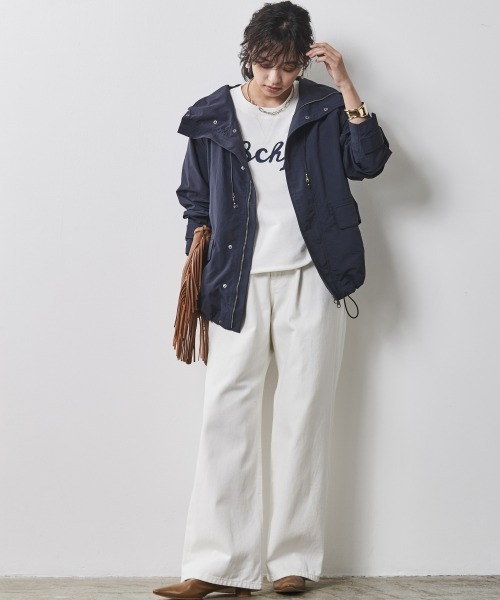 CHIC STYLE（シックスタイル）の「＜大きいサイズ＞フィールドパーカー シックスタイル（ブルゾン・レディース・ネイビー/ベージュ・3L/5L/L/LL/4L）」の17枚目の写真